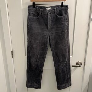 LOFT Women's Gray Corduroy Pants size 30